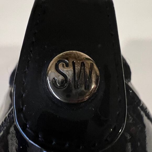 Stuart Weitzman Women's Black Patent Heels Size 7 - Picture 6 of 8